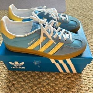 COPY - Adidas Gazelle Indoor “Blue Burst Yellow” size 6